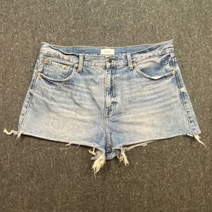Pistola Distressed Women 33 Denim Cutoff Shorts P4040RLP-PDY Light Wash Blue